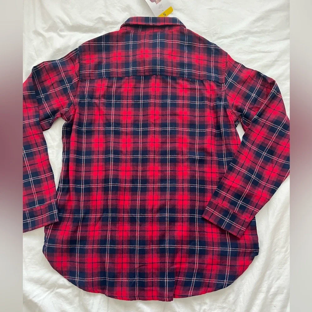 Red and Blue Plaid Flannel - Picture 2 of 5